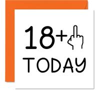 Tarjeta cumpleaños 19 años divertida mujer, dedo medio, tarjetas cumpleaños groseras hombres, tarjetas felicitación cumpleaños 145 mm x 145 mm, tarjetas broma hija, hijo, hermana, hermano, tía tío