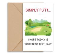 Tarjeta Cumpleaños Golf, Espero Que Hoy Sea Tu Mejor Cumpleaños Tarjetas Feliz Cumpleaños Divertidas con Sobre Tarjeta Felicitación Cumpleaños Golf Regalos Hombres Papá Esposo Jefe Golfista