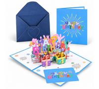 Tarjeta Cumpleaños Pop Up 3D Tarjetas Cumpleaños | Tarjeta Felicitación con Sobre y Papel de Carta Happy Birthday CajaCreativa Emergente para Familia Amigo
