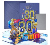 Tarjeta Cumpleaños, Tarjetas Pop Up 3d Cumpleaños, Set de Postales de Cumple con Sobre para Mujer Mujeres Madres Niñas Hombres Amigos Regalos para 30 Cumpleaños