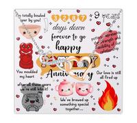 Tarjeta de 1, 2, 3, 4, 5, 6, 7, 8, 9, 10, 11, 12, 20 aniversario, con collar de corazón infinito para esposa, novia, ella, S, Cobre, 00 unidades