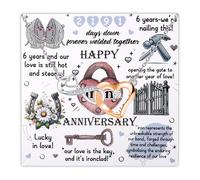 Tarjeta de 1, 2, 3, 4, 5, 6, 7, 8, 9, 10, 11, 12, 20 aniversario, con collar de corazón infinito para esposa, novia, ella, S, Cobre, 00 unidades