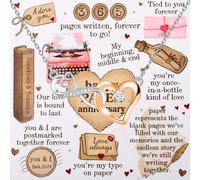 Tarjeta de 1, 2, 3, 4, 5, 6, 7, 8, 9, 10, 11, 12, 20 aniversario, con collar de corazón infinito para esposa, novia, ella, S, Cobre, 00 unidades