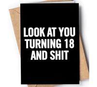 Tarjeta de 18 Cumpleaños - Tarjeta de Felicitación Graciosa para alguien que cumple 18 años - Regalo Original para 18 Cumpleaños para él, ella, hombre, mujer, mejor amigo, amiga... - NUM 52