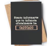 Tarjeta de 18 Cumpleaños - Tarjeta de Felicitación Graciosa para alguien que cumple 18 años - Regalo para 18 Cumpleaños para él, ella, hombre, mujer, mejor amigo, amiga - Infancia Caducado - EU 58