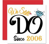 Tarjeta de 19 aniversario para marido y esposa, con texto en inglés «We Still Do Since 2006», regalos con texto en inglés "I Love You", tarjetas de felicitación de 145 mm para tu pareja, tarjetas de