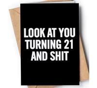 Tarjeta de 21 Cumpleaños - Tarjeta de Felicitación Graciosa para alguien que cumple 21 años - Regalo Original para 21 Cumpleaños para él, ella, hombre, mujer, mejor amigo, amiga... - NUM 53