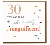 Tarjeta de 30 cumpleaños - 30 años de ser absolutamente magnífico - Diseño moderno de estrella tipográfica