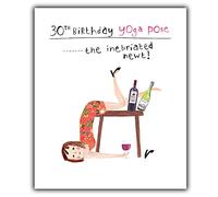 Tarjeta de 30 cumpleaños para ella, divertida tarjeta de 30 cumpleaños para ella, tarjeta de cumpleaños de 30 años, tarjeta de feliz 30 cumpleaños, yoga, tarjeta de 30 cumpleaños para mujer, tarjeta de 30 cumpleaños femenina, tarjetas de 30 cumpleaños femeninas