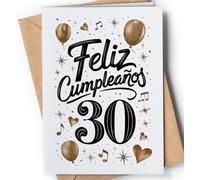 Tarjeta de 30 Cumpleaños - Tarjeta de Felicitación Graciosa para alguien que cumple 30 años - Regalo Original para 30 Cumpleaños para él, ella, hombre, mujer, mejor amigo, amiga... - Feliz NUM 28