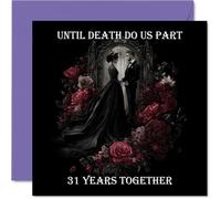 Tarjeta de 31 aniversario para mujeres y hombres, hasta que la muerte nos separe, tarjeta de feliz aniversario de 31 años para novio, novia, pareja, esposa, tarjetas de felicitación de aniversario de