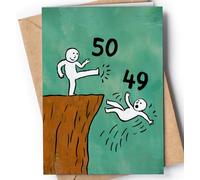 Tarjeta de 50 Cumpleaños - Tarjeta de Felicitación Graciosa para alguien que cumple 50 años - Regalo Original para 50 Cumpleaños para él, ella, hombre, mujer, mejor amigo, amiga - NUM 374