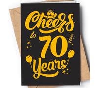 Tarjeta de 70 Cumpleaños - Tarjeta de Felicitación Graciosa para alguien que cumple 70 años - Regalo Original para 70 Cumpleaños para él, ella, hombre, mujer, mejor amigo, amiga - NUM 112