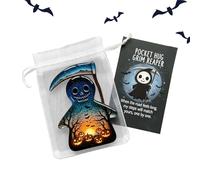 Tarjeta de abrazo de fantasma, tarjeta de aliento de bolsillo, recuerdo inspirador y reconfortante, fantasma, murciélago, , muerte, dios para Halloween, viajes, adultos, niños, adolescentes