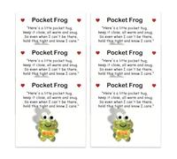 Tarjeta de abrazo emocional, tarjetas de felicitación inspiradoras de rana, recuerdo perfecto, paquete de 6 unidades de resina pequeña para amigos, familiares, cumpleaños, bodas u ocasiones especiales