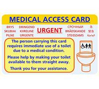 Tarjeta de acceso médico para solicitar acceso urgente al inodoro. (2)