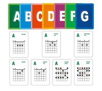 Tarjeta de Acordes de Guitarra, 49 Piezas Tarjetas de Aprendizaje de Escalas y Acordes de Guitarra Acordes de Guitarra Eléctrica Acústica de 6 Cuerdas para Aprendizaje Acústico y Eléctrico Práctica de