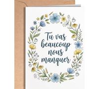 Tarjeta de Adios Colega - Tarjeta de Colega - Felicitaciones por un Nuevo Trabajo - Adiós, Te extrañarás, Amigo - Buena Suerte en esta Nueva Aventura - EU 298