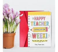 Tarjeta de agradecimiento al profesor, tarjeta de regalo de agradecimiento al profesor, regalo del año para el día del profesor (gracias) 20