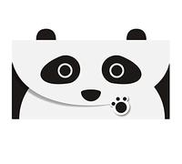 Tarjeta de agradecimiento de panda para niños, sobres de papel de dibujos animados, tarjeta de felicitación, papel de escritura, sobre de animales de dibujos animados (panda)