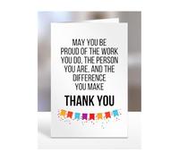 Tarjeta de agradecimiento, May you be proud of the work you do, the person you are and the difference you make, A5-139_216