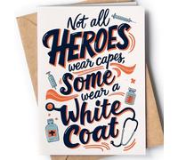 Tarjeta de agradecimiento para médico, agradecimiento, tarjetas de agradecimiento para el día del médico o el día de la enfermera, ceremonia de bata blanca o tarjeta de graduación de médico - NUM 219