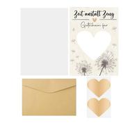 Tarjeta de ajuste de género para baby showers, como sobre y rascador de corazón, pegatinas 4x5 8 pulgadas plan de revelación de género