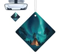 Tarjeta de ambientador para coche, tarjetas cuadradas de fragancia, ambientadores de coche, accesorios de decoración interior del automóvil, aromas de larga duración para espejos retrovisores