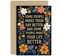 Tarjeta de amistad sincera para amigos, regalo con texto en inglés "Some People Make Your Life Better", regalo para compañeros de trabajo, para amigos o familiares, interior en blanco con sobre
