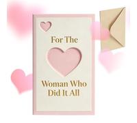 Tarjeta de amor de cumpleaños - lógica de correspondencia personal sentimental, arquitectura de correo plegable compacta de 5,91 pulgadas, de almacenamiento de sobres integrado, protector y