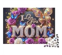 Tarjeta de Amor de la Madre Rompecabezas 1000 Piezas Cartón Grueso para Adolescentes 12-18, Lógica Y Habilidad, Ocio De Vacaciones, Regalo Atencioso para Jóvenes 38x26cm/1000pcs
