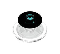 Tarjeta de Amor perdido de Color Turquesa Gráfico Turquesa PopSockets PopGrip para MagSafe