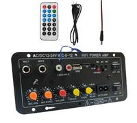 Tarjeta de amplificador de coche, tarjeta de amplificador de alta potencia | Módulo AMP del receptor de audio estéreo digital 12V y 24V 24V - Tarjeta de altavoz inalámbrica con control remoto, kit