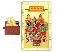 Tarjeta de Amuleto Fengs Shuis, Dije de China de Riqueza, 3.15 Pulgadas, símbolo de Suerte de vías, bendición auspiciosa, talismán del Dios de la Prosperidad para Uso Comercial y