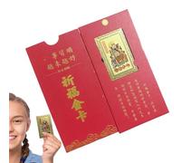 Tarjeta de amuleto Tai Sui 2025, tarjeta dorada de para buena suerte y protección, tarjeta dorada tradicional china para éxito auspicioso, de riqueza, año de serpiente, adorno de