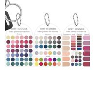 Tarjeta de análisis de color, acrílico 2D, resistente a los arañazos | Referencia portátil a juego de colores para planificación de armario, coordinación, accesorios de maquillaje y estilo