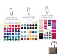 Tarjeta de análisis de color, acrílico 2D, resistente a los arañazos | Referencia portátil a juego de colores para planificación de armario, coordinación, accesorios de maquillaje y estilo