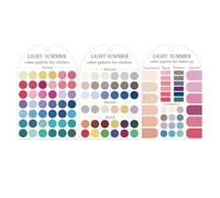 Tarjeta de análisis de color, tarjeta de análisis neutra portátil de 12 | Guía de plantillas de color portátil para maquillaje, planificación, otoño, verano, invierno, cosecha
