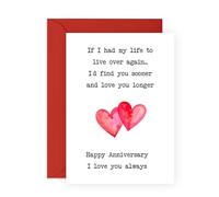 Tarjeta de aniversario pensada para marido y esposa, romántica te amo, tarjeta sincera para pareja, novio, novia, prometido, él, ella, mensajes dulces, viene con calcomanías