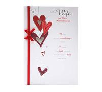 Tarjeta de aniversario romántica para esposa con un bonito verso, I Aviso