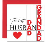 Tarjeta de aniversario sincera para marido, celebrando cada papel que juegas, texto audaz y diseño de corazón, día del padre, cuadrado de 145 mm, sobre incluido