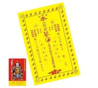 Tarjeta de Año Nuevo Chino - Recuerdo de Cobre Coleccionable Puerta | Tarjeta de Protección del Año del Caballo | Para Éxito Hogar Viaje Regalo Decoración