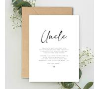 Tarjeta de anuncio de embarazo con poema de tío A5 con sobre, familia, anuncio de embarazo de tío, revelación de embarazo, amigos, tío sorpresa