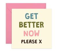 Tarjeta de apoyo Get Better Now Please - Bonita tarjeta Get Well Soon - para amiga, hermana, mamá, papá, compañero, colega, vecino, compañero de trabajo, novio, novia, mejor amiga, mejor amiga, él