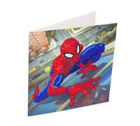 'Tarjeta de Arte Crystal a diamantado - Spiderman - 18 x 18 cm'