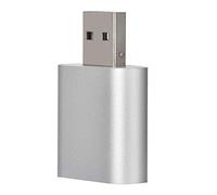 Tarjeta de Audio Externa Duradera de 7.1 Canales, Adaptador de micrófono USB, Plug and Play para Windows(Silver)
