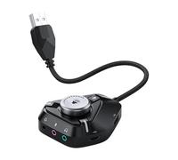 Tarjeta de audio USB tipo C - Distribuidor de sonido externo Jack de 3,5 mm, interfaz portátil de control de volumen, dispositivo de grabación de estudio en casa | Perfecto para auriculares, altavoz,