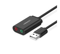 Tarjeta de Audio USB Ugreen 30724 2.0 Canales Negro