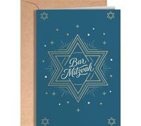 Tarjeta de Bar Mitzvah 13 Cumpleaños - Tarjeta de Felicitación para alguien que cumple 13 años - Regalo Original para 13 Cumpleaños para él, hombre, chico, mejor amigo - NUM 379