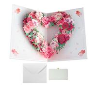 Tarjeta De Bendición De La Corona Del Corazón Para El Día De La Madre - Material De La Tarjeta De La Guirnalda De Amor | Tarjetas | Regalo De Saludo Para Mamá | Elegante Accesorio Para Vac